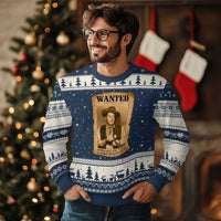 Ronald Reagan Cowboy Retro American President Ugly Christmas Sweater Robbing The Poor GIving To Te Rich