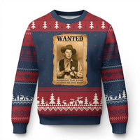 Ronald Reagan Cowboy Retro American President Ugly Christmas Sweater Robbing The Poor GIving To Te Rich