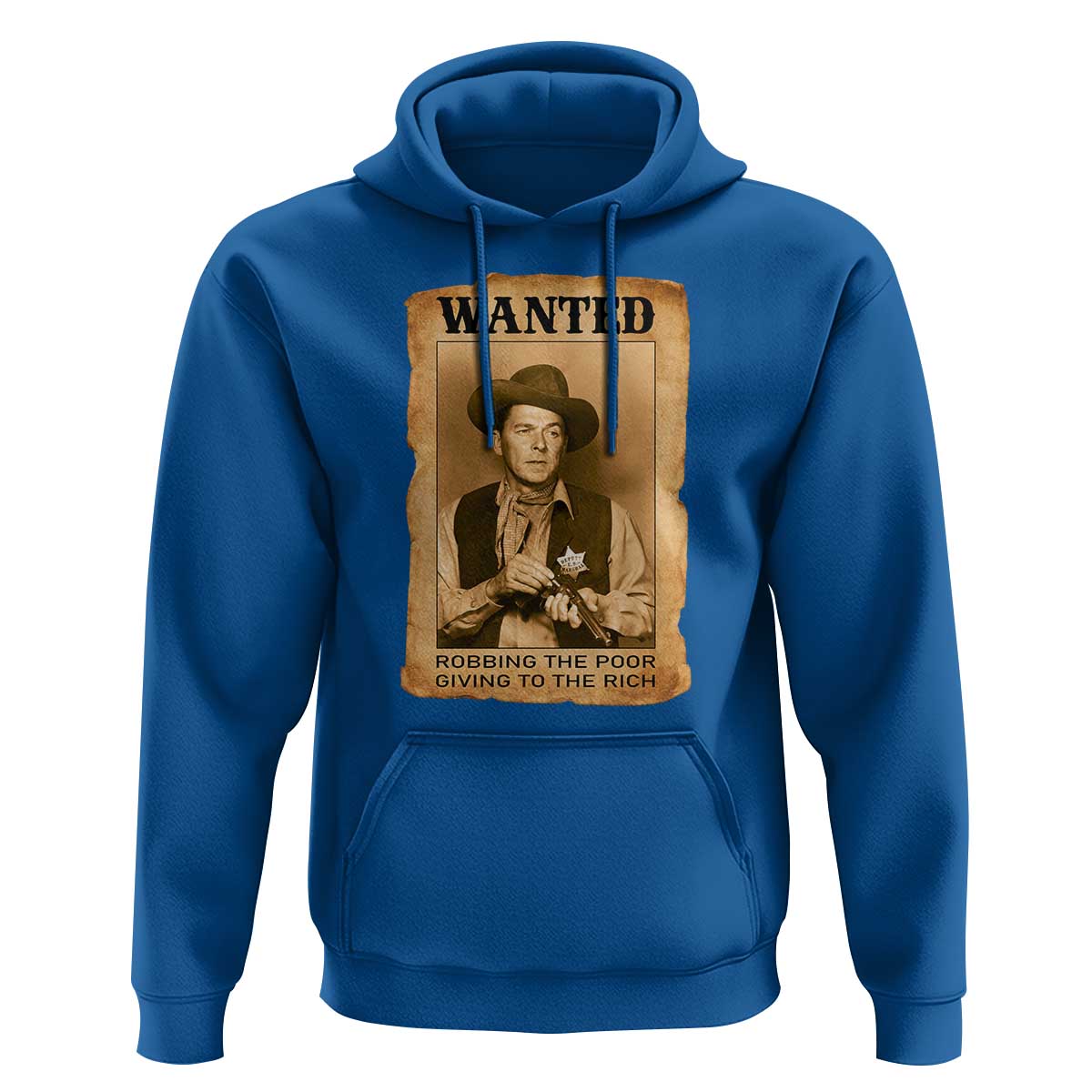 Ronald Reagan Cowboy Retro American President Hoodie Robbing The Poor GIving To Te Rich