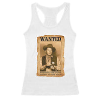 Ronald Reagan Cowboy Retro American President Racerback Tank Top Robbing The Poor GIving To Te Rich