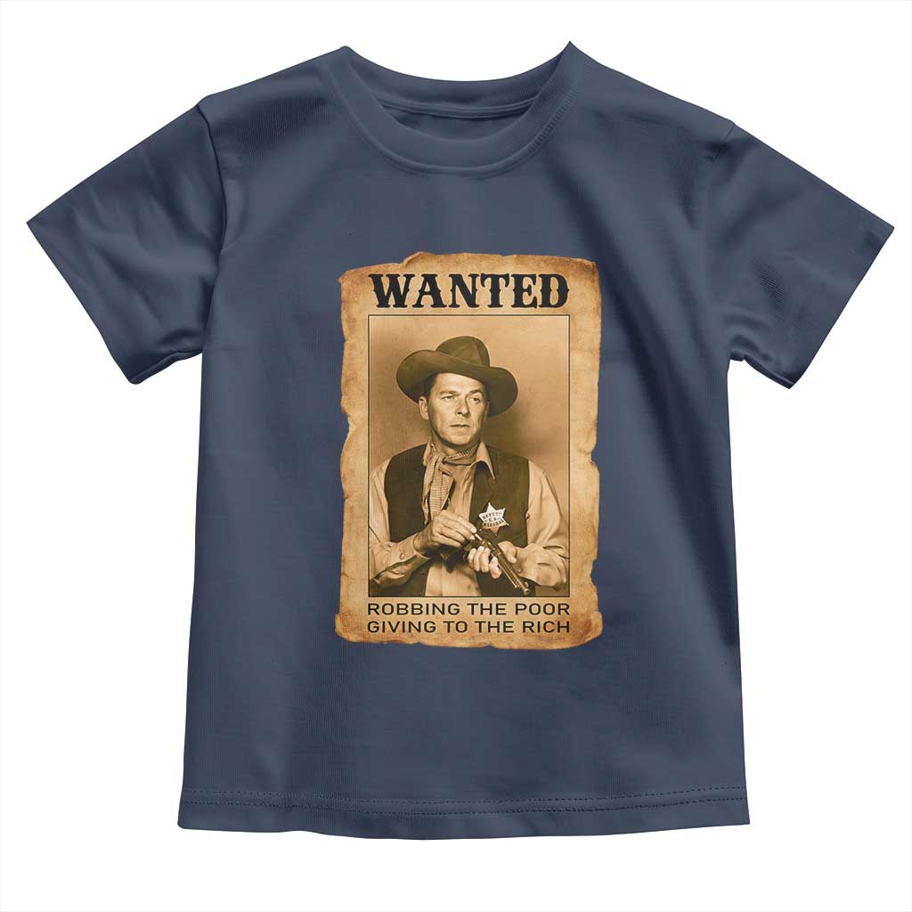 Ronald Reagan Cowboy Retro American President Toddler T Shirt Robbing The Poor GIving To Te Rich