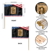 Ronald Reagan Cowboy Retro American President Patriotic Handheld Flag Robbing The Poor GIving To Te Rich