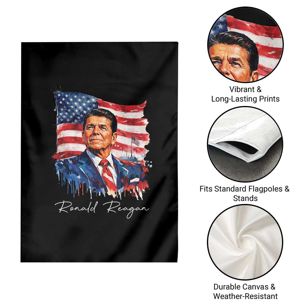 Ronald Regan Patriotic American Flag President Garden Flag