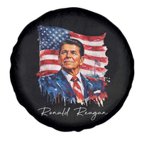 Ronald Regan Patriotic American Flag President Spare Tire Cover