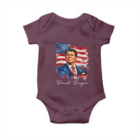 Ronald Regan Patriotic American Flag President Baby Onesie