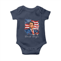 Ronald Regan Patriotic American Flag President Baby Onesie