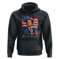 Ronald Regan Patriotic American Flag President Hoodie