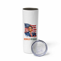 Ronald Regan Patriotic American Flag President Skinny Tumbler