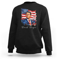 Ronald Regan Patriotic American Flag President Sweatshirt