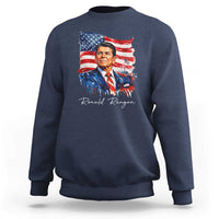 Ronald Regan Patriotic American Flag President Sweatshirt