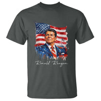 Ronald Regan Patriotic American Flag President T Shirt