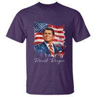 Ronald Regan Patriotic American Flag President T Shirt