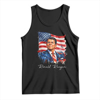 Ronald Regan Patriotic American Flag President Tank Top