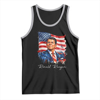 Ronald Regan Patriotic American Flag President Tank Top