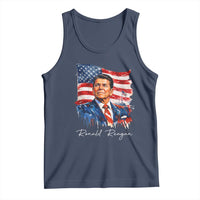 Ronald Regan Patriotic American Flag President Tank Top