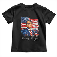 Ronald Regan Patriotic American Flag President Toddler T Shirt