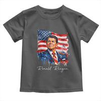 Ronald Regan Patriotic American Flag President Toddler T Shirt