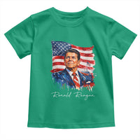 Ronald Regan Patriotic American Flag President Toddler T Shirt