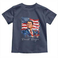 Ronald Regan Patriotic American Flag President Toddler T Shirt