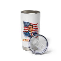 Ronald Regan Patriotic American Flag President Tumbler Cup