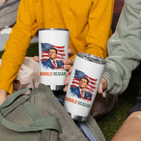 Ronald Regan Patriotic American Flag President Tumbler Cup