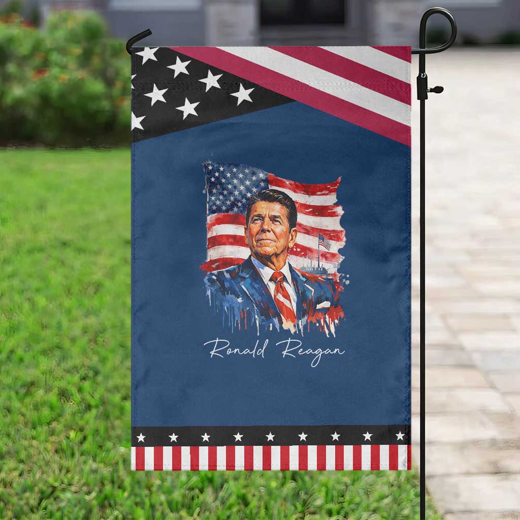 Ronald Reagan Patriotic American Flag President Garden Flag