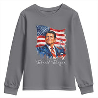 Ronald Regan Patriotic American Flag President Youth Sweatshirt