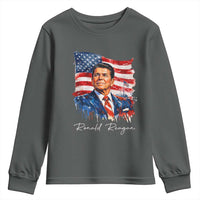 Ronald Regan Patriotic American Flag President Youth Sweatshirt