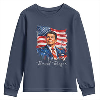 Ronald Regan Patriotic American Flag President Youth Sweatshirt