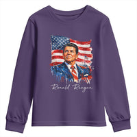 Ronald Regan Patriotic American Flag President Youth Sweatshirt