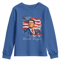 Ronald Regan Patriotic American Flag President Youth Sweatshirt