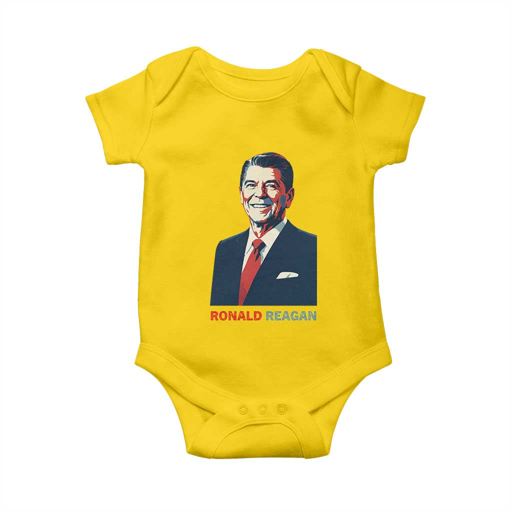Ronald Regan Baby Onesie American Flag US President