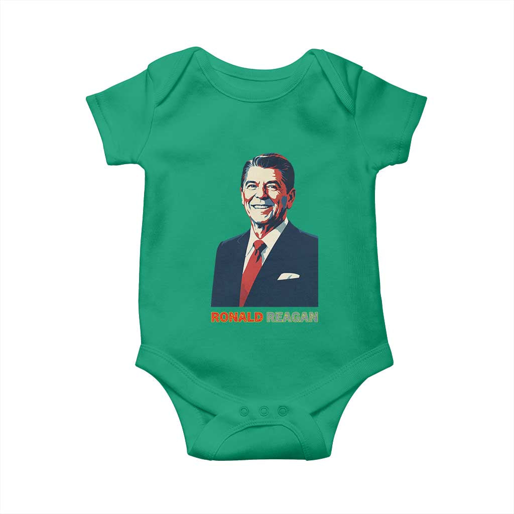 Ronald Regan Baby Onesie American Flag US President