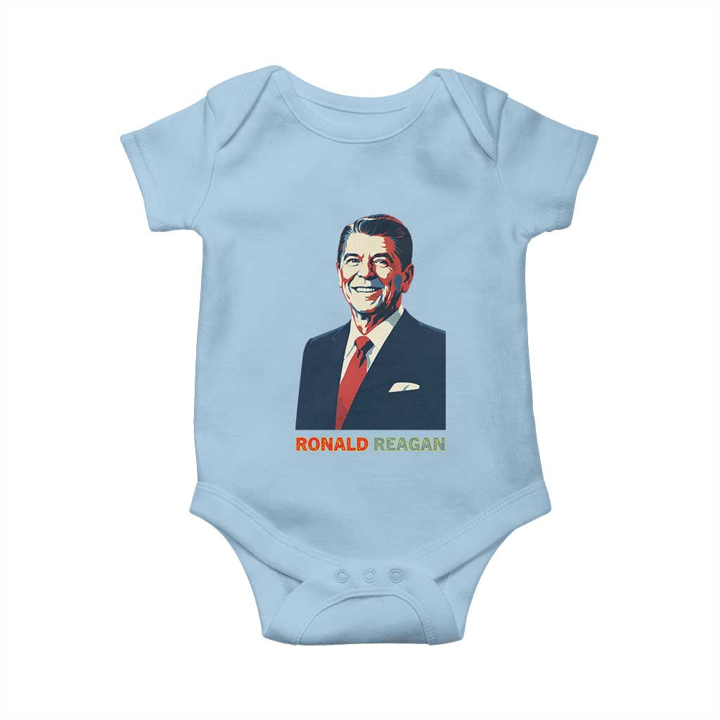 Ronald Regan Baby Onesie American Flag US President