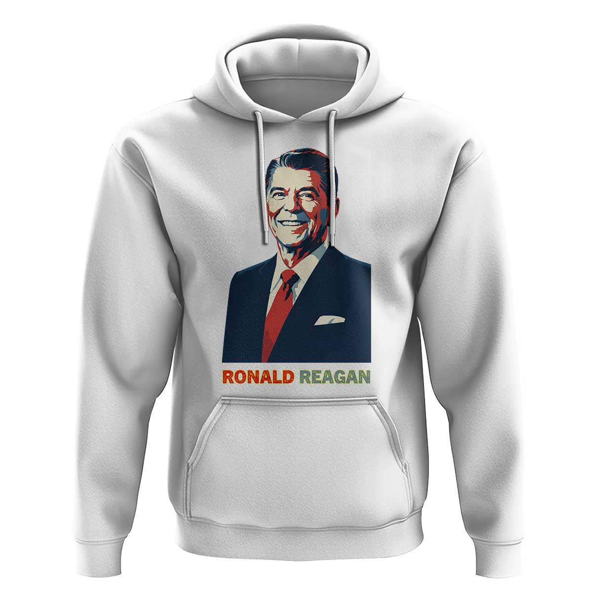 Ronald Regan Hoodie American Flag US President