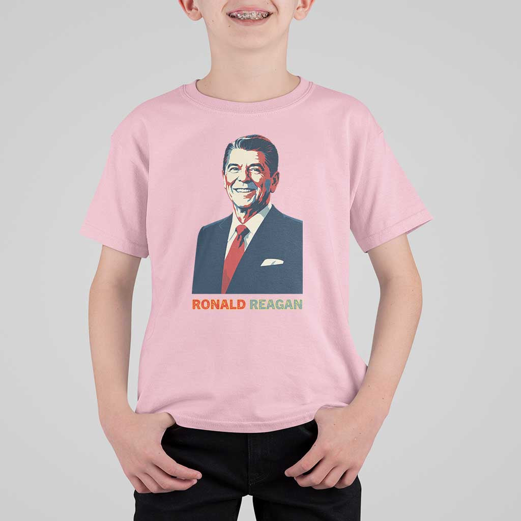 Ronald Regan T Shirt For Kid American Flag US President