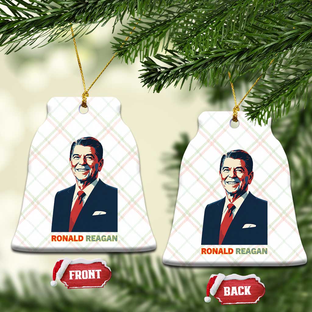 Ronald Regan Ceramic Ornament American Flag US President