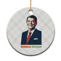 Ronald Regan Ceramic Ornament American Flag US President