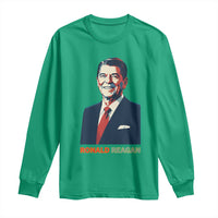 Ronald Regan Long Sleeve Shirt American Flag US President