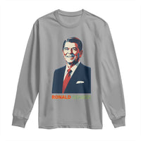 Ronald Regan Long Sleeve Shirt American Flag US President