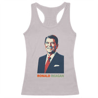 Ronald Regan Racerback Tank Top American Flag US President