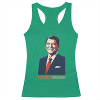 Ronald Regan Racerback Tank Top American Flag US President