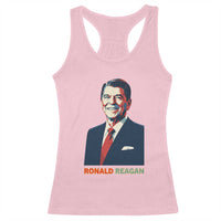Ronald Regan Racerback Tank Top American Flag US President