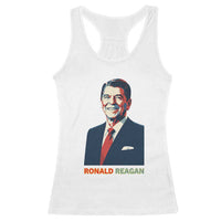 Ronald Regan Racerback Tank Top American Flag US President