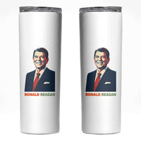 Ronald Regan Skinny Tumbler American Flag US President