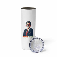 Ronald Regan Skinny Tumbler American Flag US President