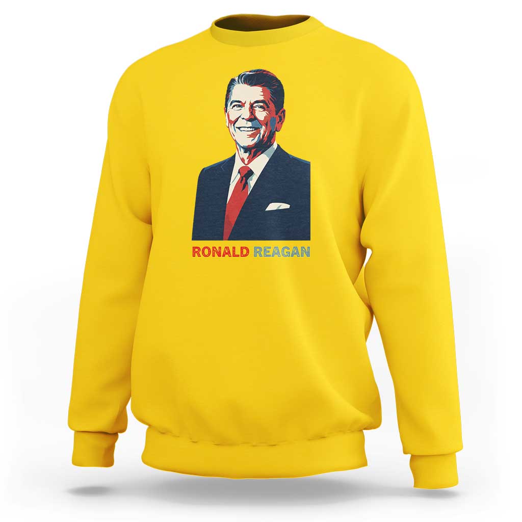 Ronald Regan Sweatshirt American Flag US President