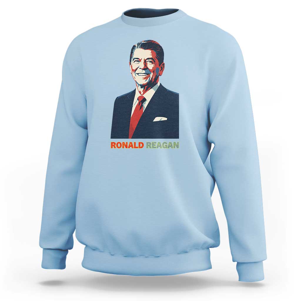 Ronald Regan Sweatshirt American Flag US President