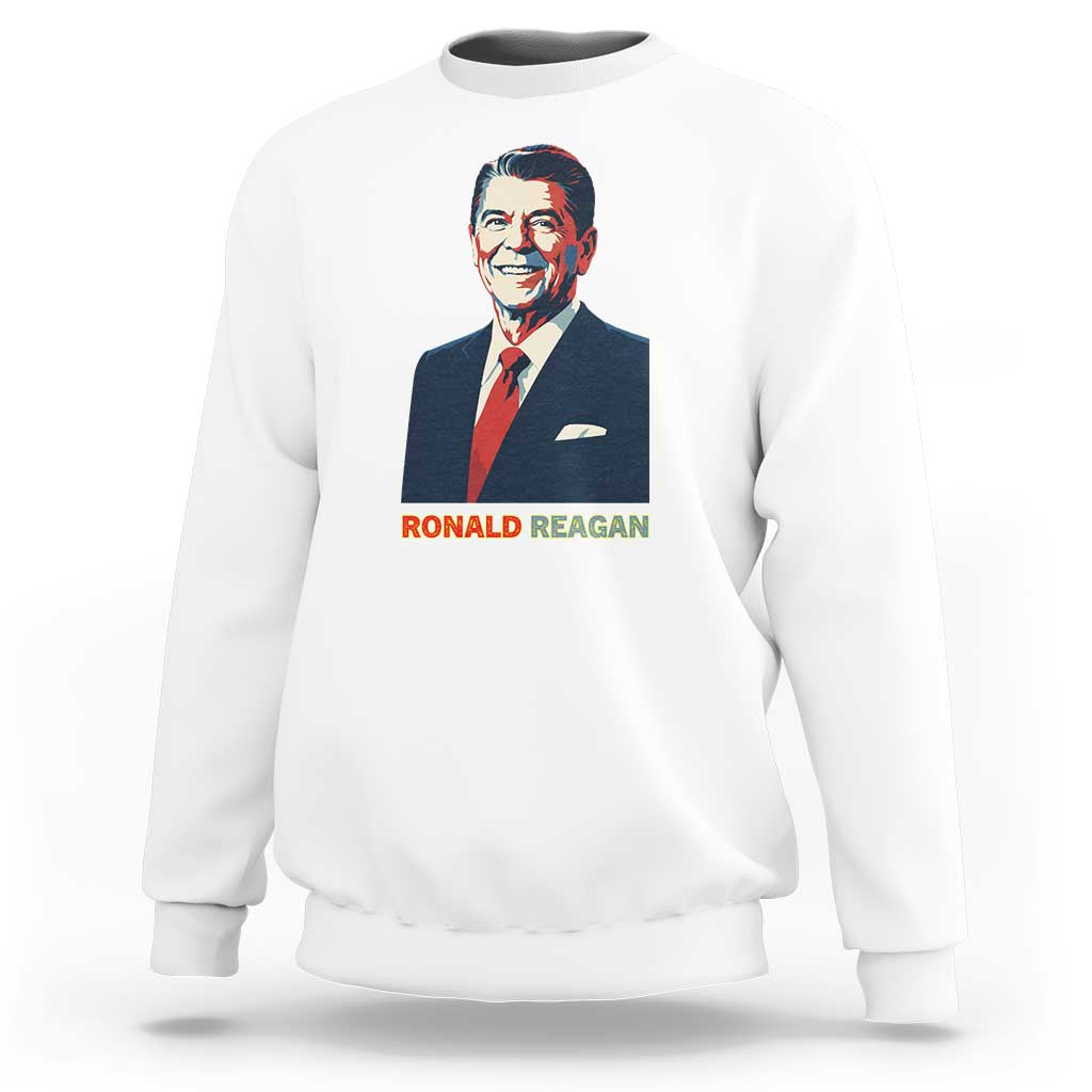 Ronald Regan Sweatshirt American Flag US President