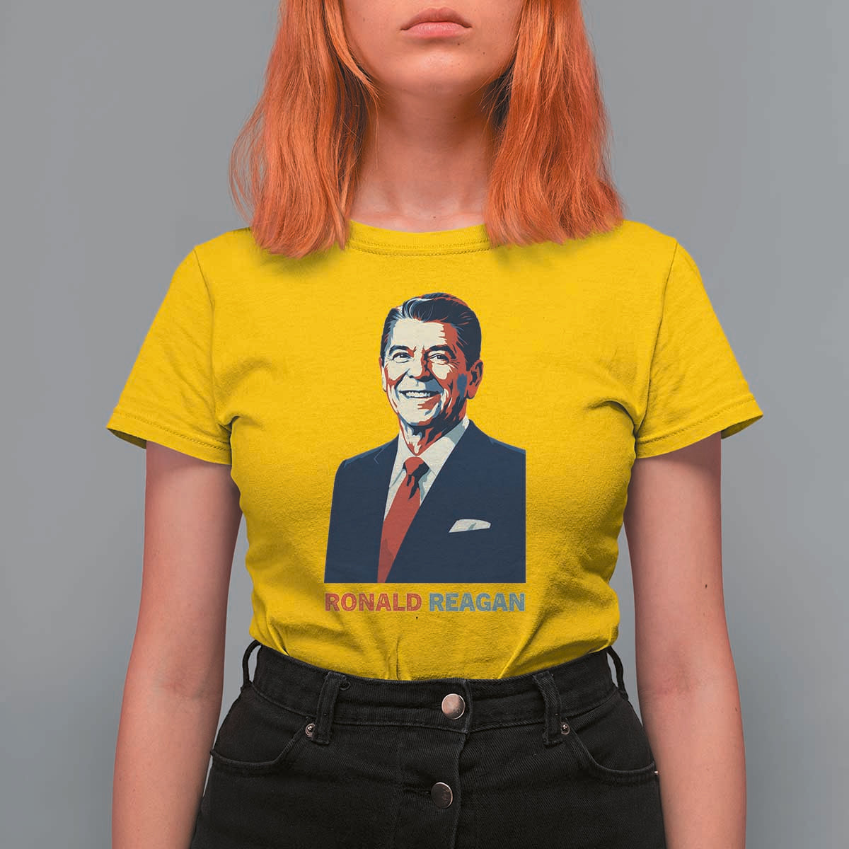 Ronald Regan T Shirt For Women American Flag US President